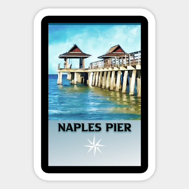 Naples Pier Travel Florida Sticker by ArtisticEnvironments